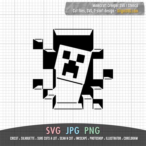 Download 24+ Creeper Face SVG Cut Images